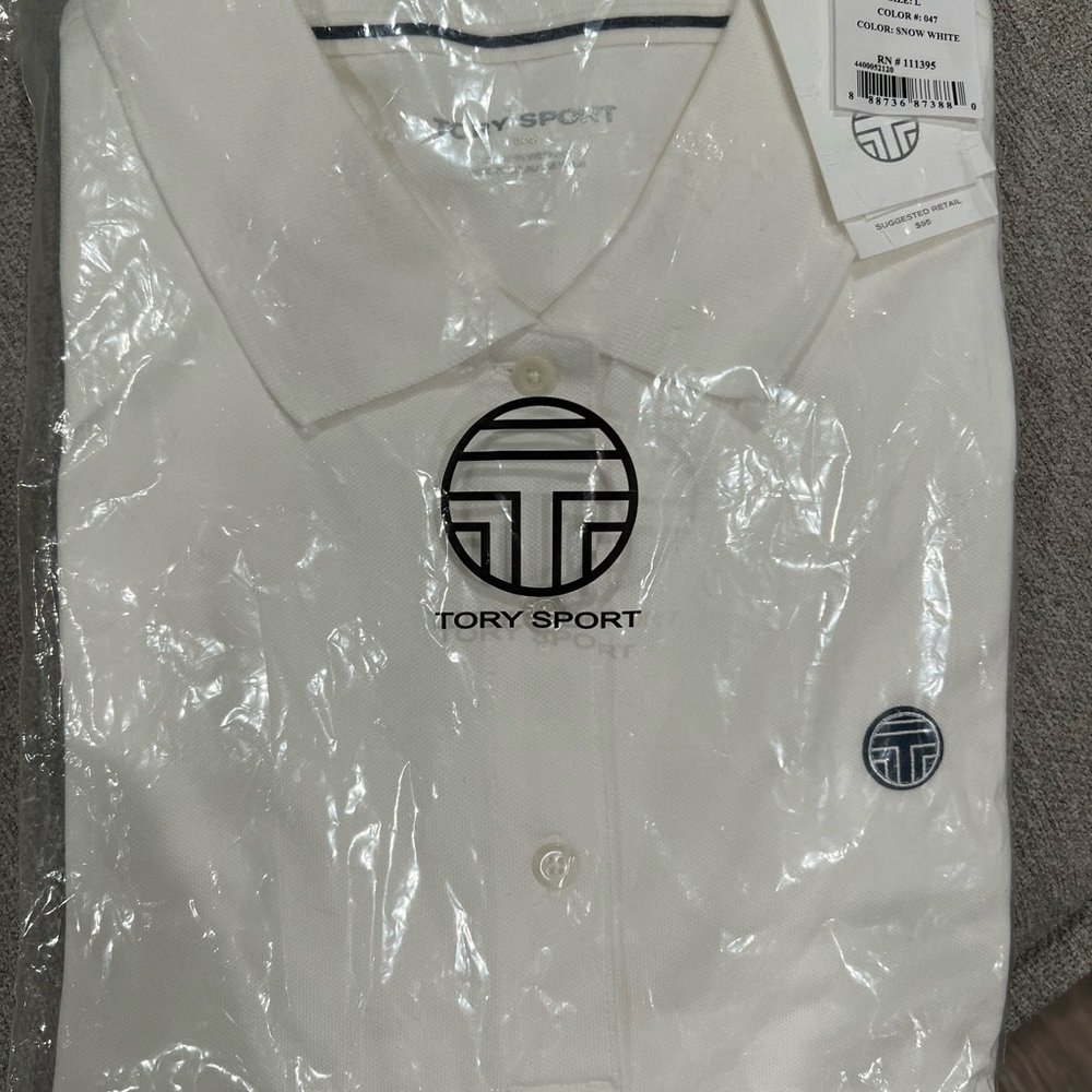 Tory Burch white polo.  NWT.